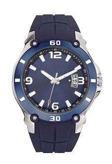 Montre-globe-promotionnelle-bleu