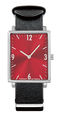 rouge-noir - montre spectre rectangulaire cuir personnalisable