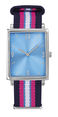 bleu-rose - montre spectre rectangulaire publicitaire