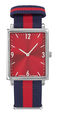 rouge-bleu - montre spectre rectangulaire publicitaire